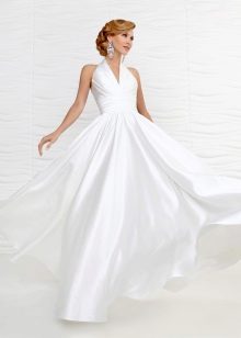 Проста бяла сватбена рокля Kookla