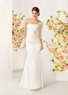 „Kookla“ vienos rankovės atspindžio vestuvinė suknelė
