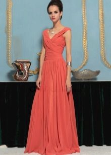 Coral dress red-terracotta shade