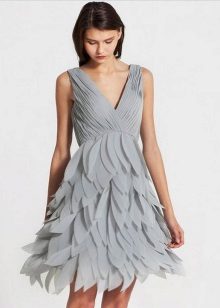 Chiffon grå kjole