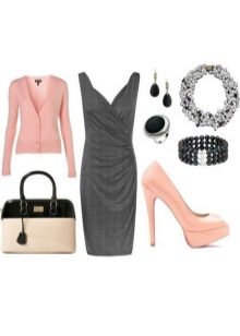 Pink grå kjole tilbehør