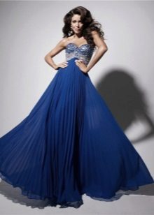 Ilga suknelė tamsiai mėlyna