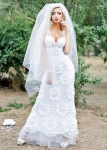 плетена сватбена рокля
