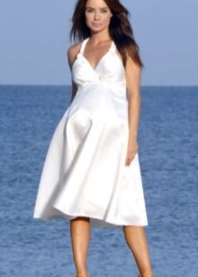 Maternity Summer White Midi Dress