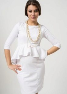 White Peplum Dress for Pregnant Women