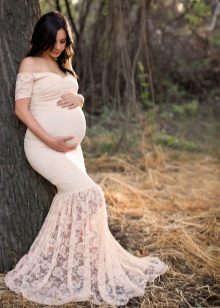 Cream Maternity Dress