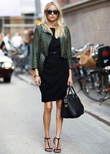 Leather jacket for office dress