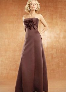 Long dress in chocolate color