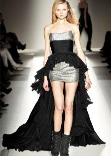 Glam rock elbise kısa ön uzun arka