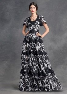 A-Line blommig klänning