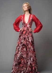 Cvjetna haljina niskog kroja