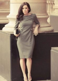 Gray dress in a business style