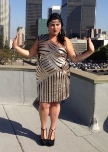 Gatsby style dress for overweight women