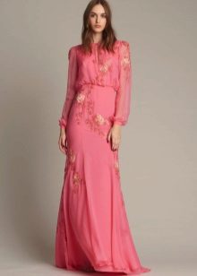 Ροζ φόρεμα δαπέδου