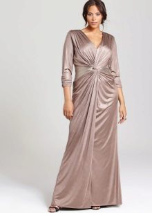 Silk full dress with drapery