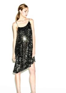 Silk dress with sequins