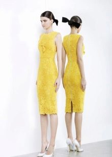 Žuta haljina od platna