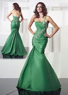 Green dress mermaid