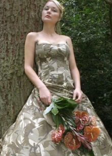 Vestido de novia de camuflaje