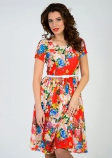 Dress Tatyana with a floral print