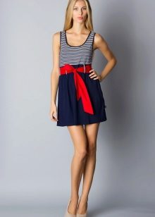 Navy striped dress