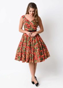 50s φαρδιά γυναικείο φόρεμα