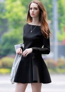 Black short casual dress