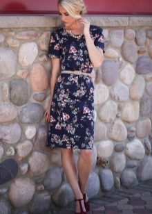 Letní květinový tisk ležérní šaty