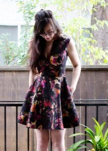 Pamučna cvjetna ljetna ležerna haljina