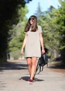 Gray casual dress for overweight