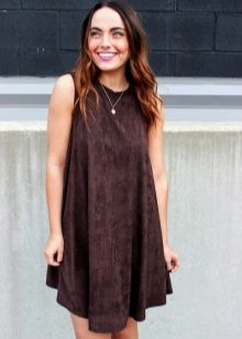 Kasual A-Line Brown Dress