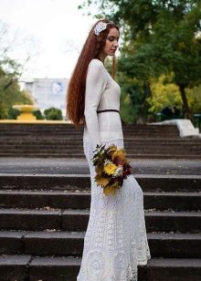 Abito da sposa in maglia di Anna Radaeva