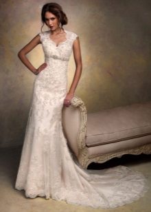 ارتفاع الخصر فستان الزفاف حمالة