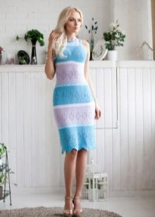 Плетена пролетна рокля цвят