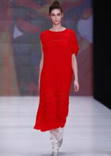 Scarlet Woolen Dress