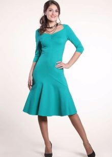 Turquoise Woolen Dress