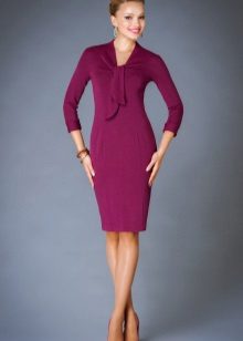 Woolen dress purple