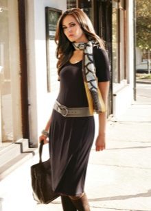 woolen dress with a belt