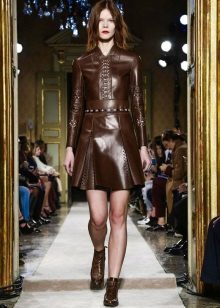 Eco-leather dress shocking