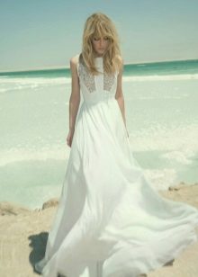 Boho white summer dress