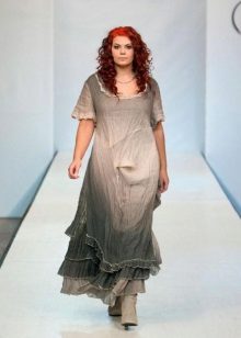 Boho-stil kjole for overvektig løs
