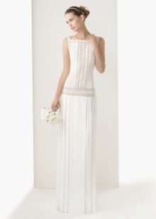 Retro styl bílé šaty