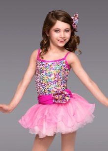 Short tutu dress for girls with sequins