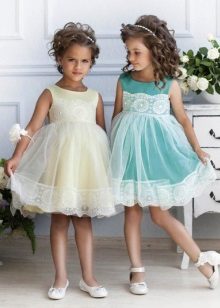Dress in the style of baby dollars for a little girl