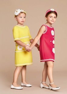 Лятна права рокля за момичета 5-8 години
