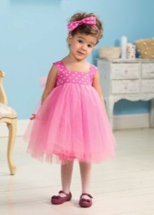 Елегантна рокля за момичето на 2-3 години великолепна