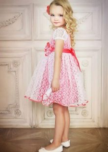Елегантна рокля за момиче 2-3 години дантела