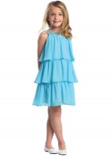 Elegant summer dress for a girl with frills