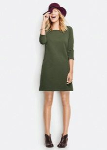 žalia avalynės suknelė