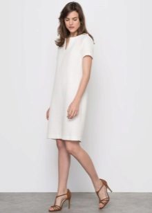 hvid tweed kjole